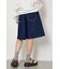セミフレアワイドバミューダパンツ