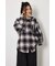 【UNISEX】フーディーチェックシャツ
