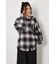 【UNISEX】フーディーチェックシャツ