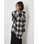【UNISEX】フーディーチェックシャツ