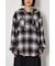 【UNISEX】フーディーチェックシャツ