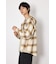 【UNISEX】フーディーチェックシャツ