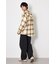 【UNISEX】フーディーチェックシャツ