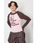 ワンショルラグランメッセージロングTシャツ