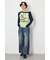 ワンショルラグランメッセージロングTシャツ