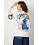 【UNISEX】ベアデニムアップリケスウェットトップス