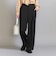 【WEB限定 Wardrobe DAILY MINIMAL】ダブルクロス タックワイドストレートパンツ ウォッシャブル