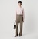 【WEB限定 Wardrobe DAILY MINIMAL】ダブルクロス タックワイドストレートパンツ ウォッシャブル