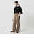【WEB限定 Wardrobe DAILY MINIMAL】ダブルクロス タックワイドストレートパンツ ウォッシャブル