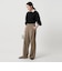 【WEB限定 Wardrobe DAILY MINIMAL】ダブルクロス タックワイドストレートパンツ ウォッシャブル