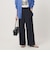 【WEB限定 Wardrobe DAILY MINIMAL】ダブルクロス タックワイドストレートパンツ ウォッシャブル