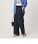 【WEB限定 Wardrobe DAILY MINIMAL】ダブルクロス タックワイドストレートパンツ ウォッシャブル