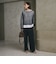 【WEB限定 Wardrobe DAILY MINIMAL】ダブルクロス タックワイドストレートパンツ ウォッシャブル