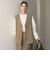 【WEB限定 Wardrobe DAILY MINIMAL】ダブルクロス リボンベルトジレ ウォッシャブル