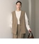 【WEB限定 Wardrobe DAILY MINIMAL】ダブルクロス リボンベルトジレ ウォッシャブル