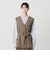 【WEB限定 Wardrobe DAILY MINIMAL】ダブルクロス リボンベルトジレ ウォッシャブル