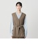 【WEB限定 Wardrobe DAILY MINIMAL】ダブルクロス リボンベルトジレ ウォッシャブル