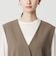 【WEB限定 Wardrobe DAILY MINIMAL】ダブルクロス リボンベルトジレ ウォッシャブル