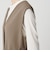 【WEB限定 Wardrobe DAILY MINIMAL】ダブルクロス リボンベルトジレ ウォッシャブル