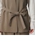【WEB限定 Wardrobe DAILY MINIMAL】ダブルクロス リボンベルトジレ ウォッシャブル