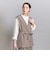 【WEB限定 Wardrobe DAILY MINIMAL】ダブルクロス リボンベルトジレ ウォッシャブル