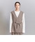 【WEB限定 Wardrobe DAILY MINIMAL】ダブルクロス リボンベルトジレ ウォッシャブル