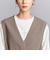 【WEB限定 Wardrobe DAILY MINIMAL】ダブルクロス リボンベルトジレ ウォッシャブル