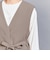 【WEB限定 Wardrobe DAILY MINIMAL】ダブルクロス リボンベルトジレ ウォッシャブル