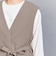 【WEB限定 Wardrobe DAILY MINIMAL】ダブルクロス リボンベルトジレ ウォッシャブル