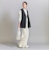 【WEB限定 Wardrobe DAILY MINIMAL】ダブルクロス リボンベルトジレ ウォッシャブル