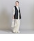 【WEB限定 Wardrobe DAILY MINIMAL】ダブルクロス リボンベルトジレ ウォッシャブル