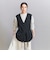 【WEB限定 Wardrobe DAILY MINIMAL】ダブルクロス リボンベルトジレ ウォッシャブル