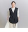 【WEB限定 Wardrobe DAILY MINIMAL】ダブルクロス リボンベルトジレ ウォッシャブル