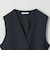 【WEB限定 Wardrobe DAILY MINIMAL】ダブルクロス リボンベルトジレ ウォッシャブル