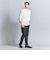 【WEB限定 WARDROBE SMART】クリア ガスコットン ヘンリーネック カットソー【抗菌・防臭】