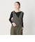 コットン麻ブレンド カシュクール 2WAYニットベスト  ウォッシャブル