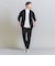 【WEB限定 WARDROBE SMART】ダブルニット ノープリーツ スラックス パンツ/セットアップ対応 【抗菌・防臭】