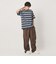 ＜NICE WEATHER＞ボーダーショートスリーブ Tシャツ