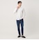【WEB限定 WARDROBE SMART】コットン バンドカラー スキッパー シャツ