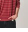 ウォッシュド ボーダー Vネック ロングスリーブ Tシャツ
