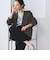【WEB限定 Wardrobe DAILY MINIMAL】メランジ ダブルノーカラージャケット ウォッシャブル
