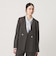 【WEB限定 Wardrobe DAILY MINIMAL】メランジ ダブルノーカラージャケット ウォッシャブル