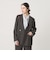 【WEB限定 Wardrobe DAILY MINIMAL】メランジ ダブルノーカラージャケット ウォッシャブル