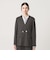 【WEB限定 Wardrobe DAILY MINIMAL】メランジ ダブルノーカラージャケット ウォッシャブル