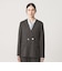 【WEB限定 Wardrobe DAILY MINIMAL】メランジ ダブルノーカラージャケット ウォッシャブル