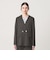 【WEB限定 Wardrobe DAILY MINIMAL】メランジ ダブルノーカラージャケット ウォッシャブル