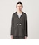 【WEB限定 Wardrobe DAILY MINIMAL】メランジ ダブルノーカラージャケット ウォッシャブル