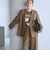 【WEB限定 Wardrobe DAILY MINIMAL】メランジ ダブルノーカラージャケット ウォッシャブル
