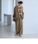 【WEB限定 Wardrobe DAILY MINIMAL】メランジ ダブルノーカラージャケット ウォッシャブル