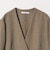 【WEB限定 Wardrobe DAILY MINIMAL】メランジ ダブルノーカラージャケット ウォッシャブル